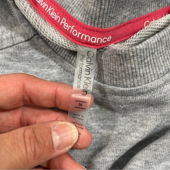 New CK Calvin Klein Performance Pullover Shirt Grey 1X - Picture 3 of 6